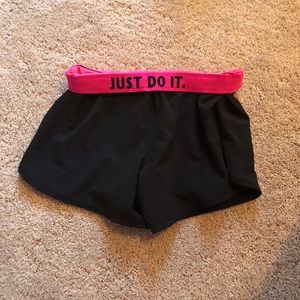 Nike Jogging Shorts Black and Pink brand new